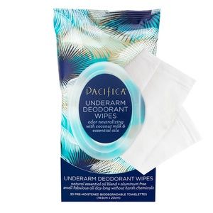 PACÍFICA COCONUT MILK & ESSENTIAL OILS Underarm Deodorant Wipes